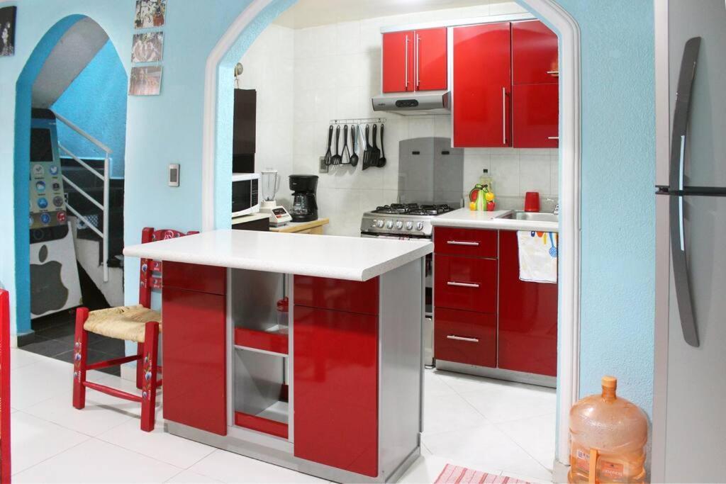 Colorida Casa Azul En Texcoco Centro Wifi Cocina Βίλα Texcoco de Mora Εξωτερικό φωτογραφία